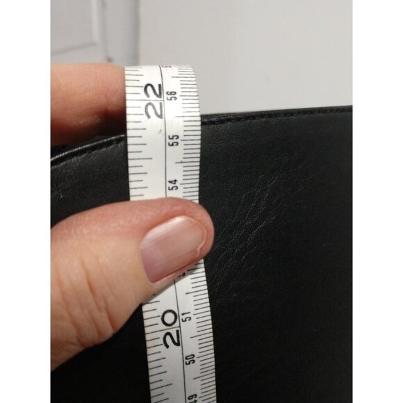 INC International Concepts Karmennl Black Leather Over-Knee-High Boots Size 7 - Picture 6 of 13